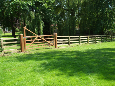 post and rail fencing